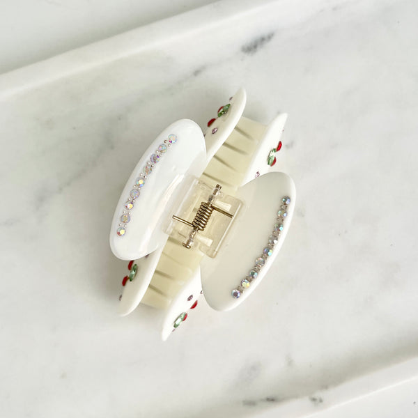 White Cherry Claw Clip – Summer Buns