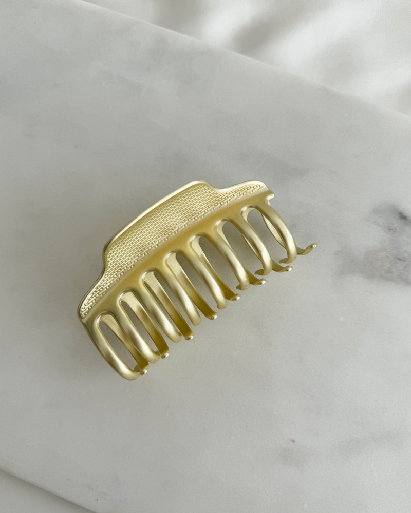 Matte Gold Metal Claw Clip
