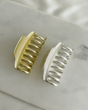 Matte Gold Metal Claw Clip