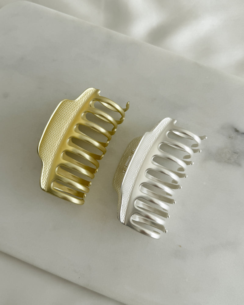 Matte Gold Metal Claw Clip