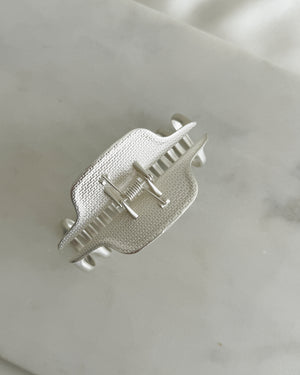 Matte Silver Metal Claw Clip