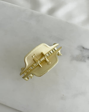 Matte Gold Metal Claw Clip