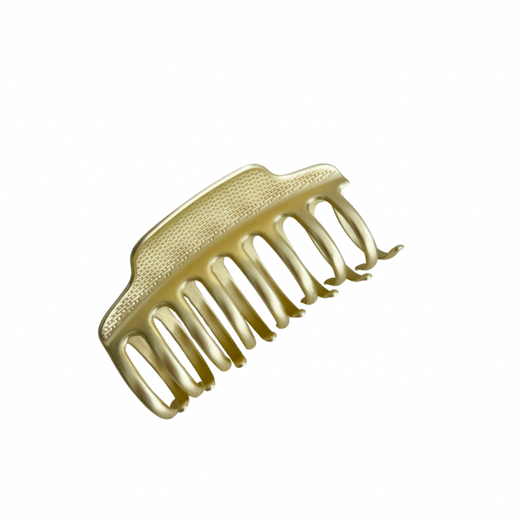 Matte Gold Metal Claw Clip