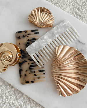Icon Shell Claw Clip Gold