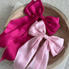 Luxe Dark Pink Silk Bow