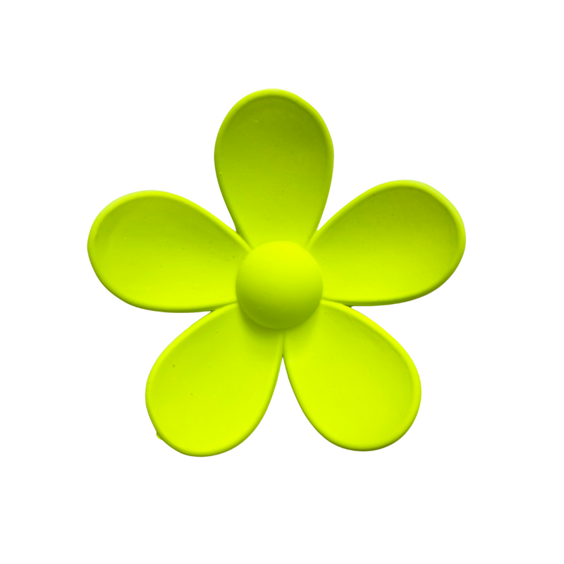 Lime green online flower hair clip