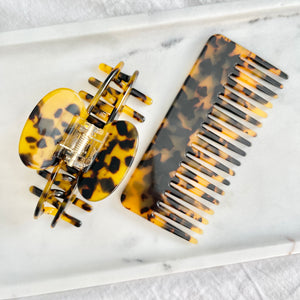 Claw Clip + Comb Set in Tortoise Shell