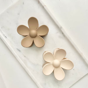 Cream Flower Clip