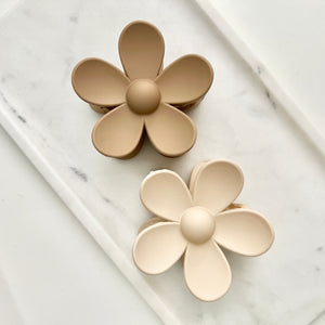 Cream Flower Clip