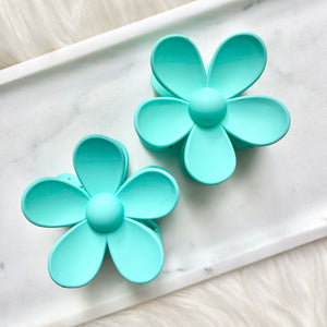 Ocean Blue Flower Clip