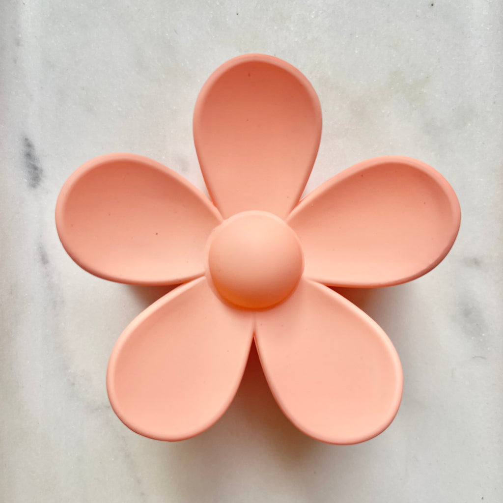 Peach Flower Clip