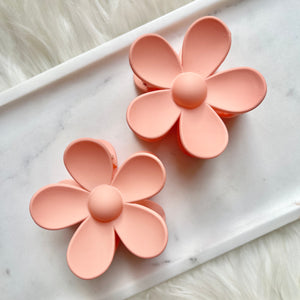 Peach Flower Clip