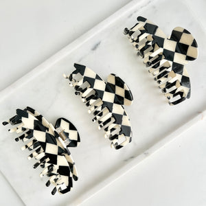 Classic Checkered Claw Clip