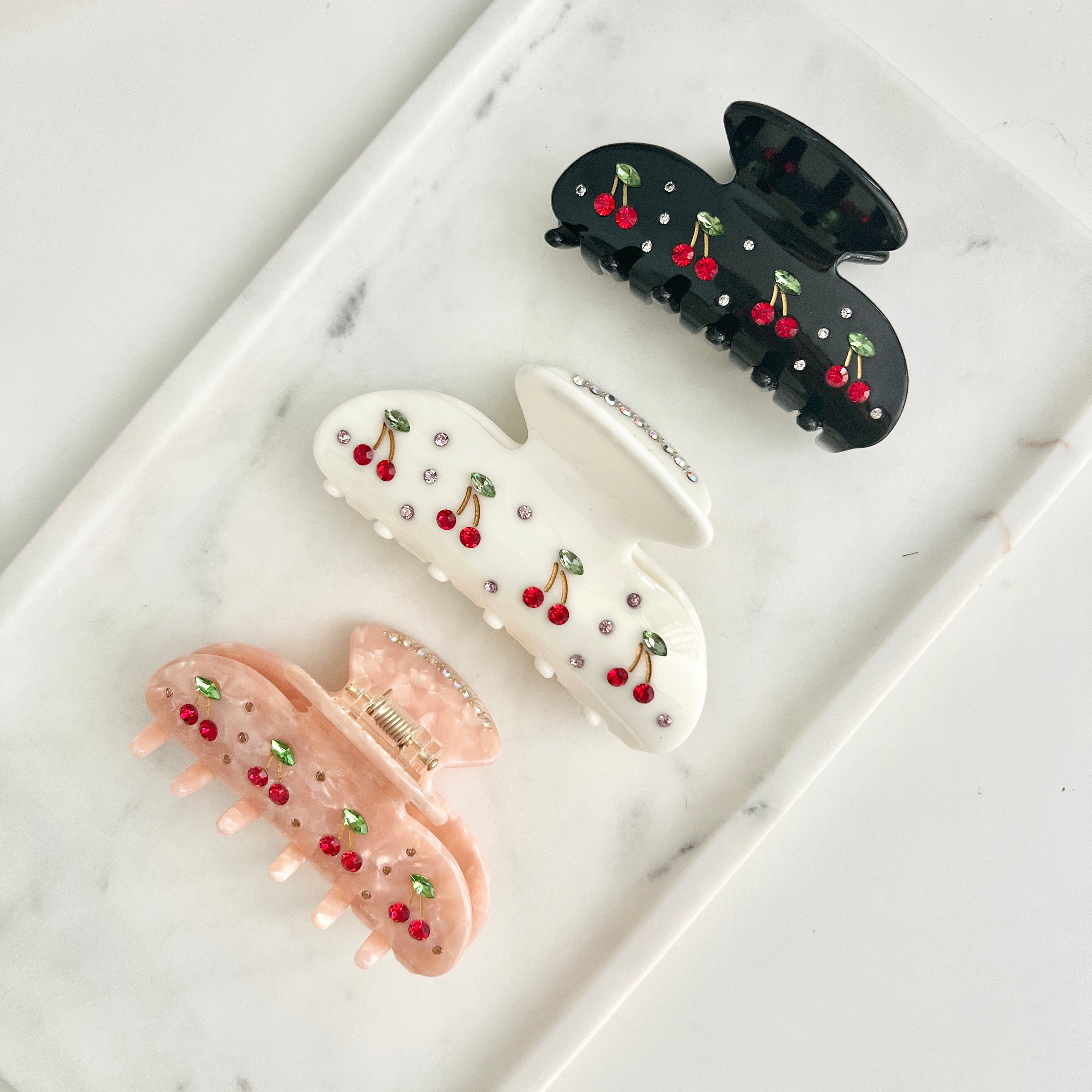Small Pink Cherry Claw Clip – Summer Buns