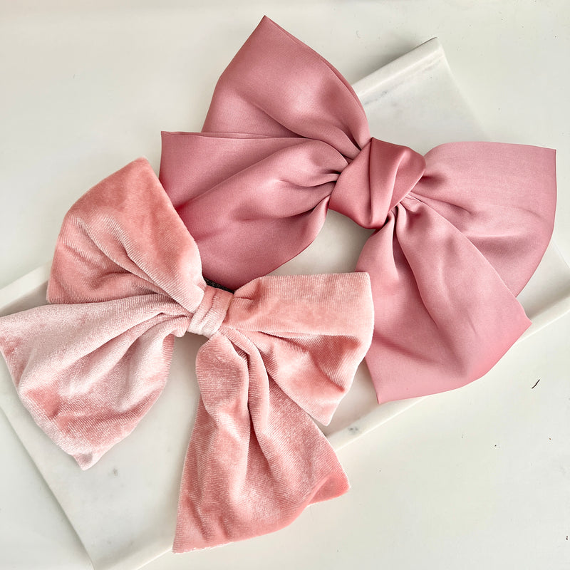 Velvet Bow | Pink