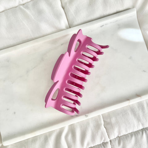 Small Pink Cherry Claw Clip